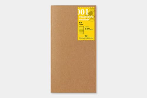 Midori Nachfüllpack für Reise-Notizbuch, liniert (refill 001).