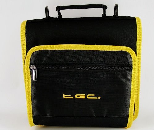 New Jet Black & Glow Yellow Trims & Linings Deluxe Twin Compartment Shoulder Carry Case Bag for the Google Nexus 10 Tablet - Cover & Accessories