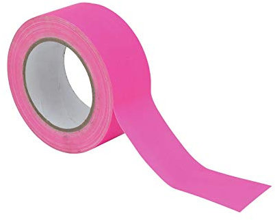 Gaffa Tape 50mm x 25m neonpink UV-aktiv | 25-m-Klebeband zur Deko-Gestaltung und Markierung