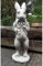 Garden Ornaments by Onefold AN23 Large Peter Rabbit Stone Garden Ornament, Grey, 18x16x54 cm