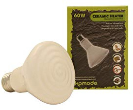 Komodo White Ceramic Heat Emitter, 60 w