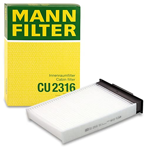 MANN-FILTER CU 2316 Cabin Air Filter - for Cars + Transporters | For cars, dust and pollen filtration, improved air quality, protection of interior air, genuine OE technology
