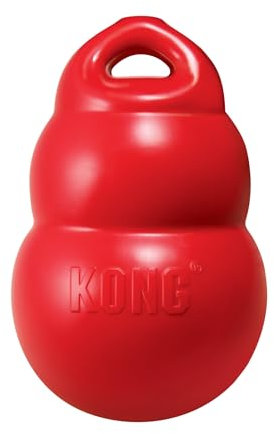 KONG Bounzer Hundespielzeug - Weich und Flexibel - Klassisches KONG Design - Medium - Rot