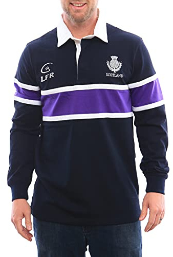 Langärmeliges Rugby-Trikot Schottlanddistel
