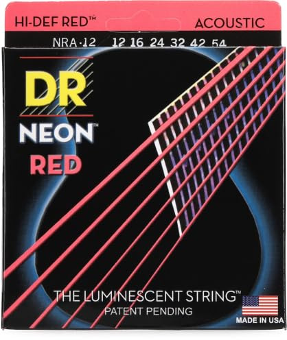 A-Guitar Strings 12-54 Hi-Def Red NRA-12