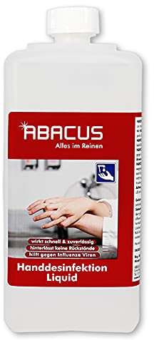 ABACUS® Desinfektionsmittel, Desinfektion, Händedesinfektion, Handdesinfektion, Handdesinfektionsmittel, Hautdesinfektionsmittel, Flächendesinfektion – Desinfektionsmittel Euroflasche 1000 ml (2129)
