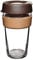 KeepCup Reusable Coffee Cup - Brew Tempered Glass and Natural Cork, L 16oz/454ml - Almond