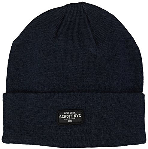 Schott NYC Herren Docker Strickmütze, Blau (Navy 46), Einheitsgröße