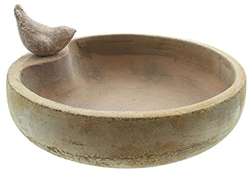FRANK FLECHTWAREN Vogeltränke Terracotta Ø 32 x 8 cm, Ideal bei warmen Wetter für die kleine Tierwelt !!