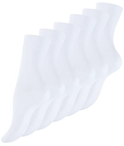 VCA 6 Paar Damen Wohlfühlsocken, Ohne Gummibund, Baumwolle, handgekettelte druckfreie Spitze