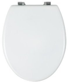 MDF White Toilet Seat With Zinc Alloy Hinges