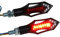 LED Mini-Blinker Rücklicht Kombi Schwarz getönt Universal M8 Motorrad Streetfighter Custom Quad ATV