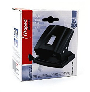 Maped M403411 - Locher Essentials, aus Metall, bis 35 Blatt, schwarz
