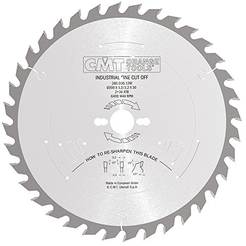 CMT Orange Tools Kreissägeblatt HW 300 x 3,2 / 2,2 x 30 Z=36 10° ATB - 285.036.12M - für Querschnitte / Feinschnitte