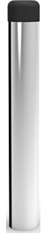 Solid Concealed Fix Cylinder Pattern Wall/Skirting Mounted Door Stop without Rose - 115mm Projection (Longer Version) (Polished Chrome)
