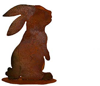 Saremo Osterdekoration Osterhasen-Deko Rost Edelrost Metall Osterhase Deko Hase Deko-Idee Rostdeko Gartendeko Osterdeko Deko-Idee Osterdeko Dekohase Dekotier Ostergeschenk Geschenk