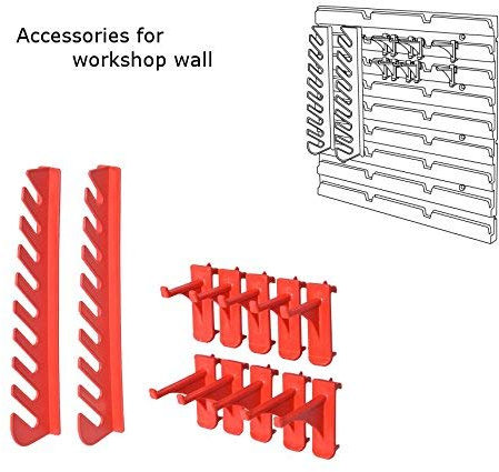 Patrol Group Werkstatt Wandregal Stapelboxen Schraubenbox Regalsystem 11tlg