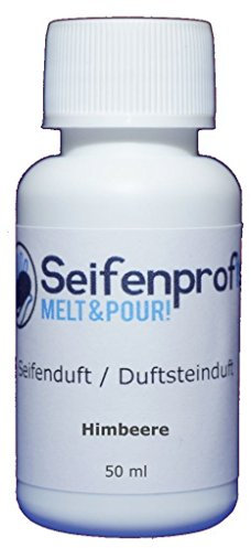 Seifenprofis 50 ml Seifenduft (Himbeere) Duftöl zur Seifenherstellung 100% vegan biologisch Badebomben Kerzenduft Raumduft Seifengießen