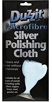 Duzzit DZT1012 Multipurpose Microfibre Silver Polishing Cloth, Machine Washable, 27.6 x 12.6 x 1.2 cm