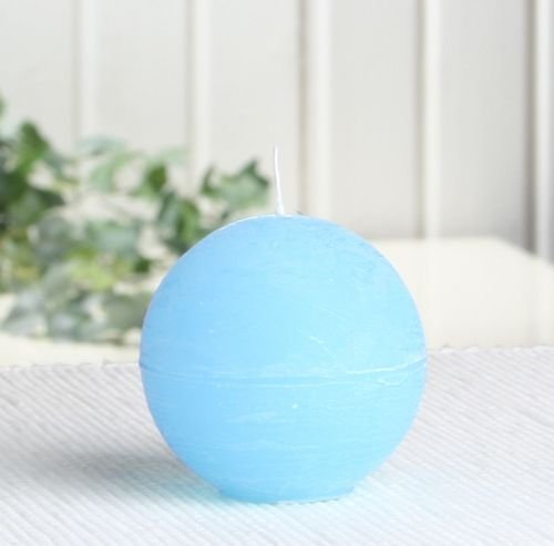 CandleCorner Rustik-Kerzen, 6 cm Ø, hellblau