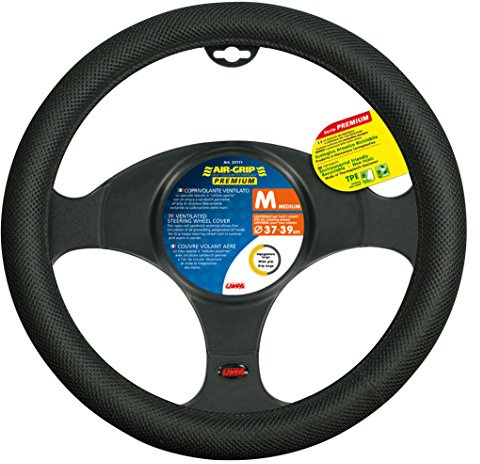 Lampa 33111 Premium Air-Grip Steering-Wheel Cover, Thermoplastic Elastomer (TPE), Medium