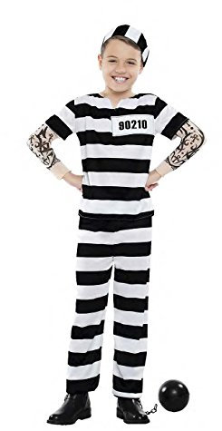 Zzcostumes Tattoo GEFÄNGNIS Kostüm Grösse 5-6 Jahre GRÖßE Kinder