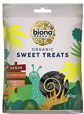 Biona Organic Licorice Spirals 75g (Pack of 6)