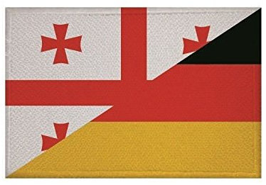 U24 Aufnäher Georgien-Deutschland Fahne Flagge Aufbügler Patch 9 x 6 cm