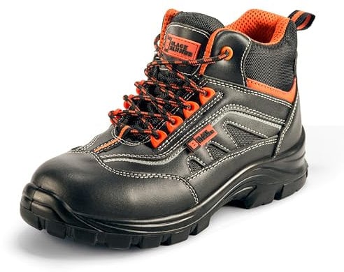 BLACK HAMMER Sicherheitsstiefel Herren S3 SRC Sicherheit Stiefel Verbundstoff Kappe Und Kevlar Zwischensohle Atmungsaktiv Leicht Arbeitsschuhe Metallfrei Knöchelhoch Wanderschuhe 8852 (42 EU)