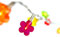 HAB & GUT -L007- LED-Lichterkette Bunte Blümchen 40 LED-Birnchen, 5 Meter Kabel, Indoor Dekolicht, 220 V Flowers Blumen