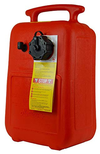 Scepter 6.6 Gallon Portable Marine Gas Can, Boat Fuel Tank with 2-Way Vented Cap, Built-In Fuel Gauge and Pick-Up, Top Handle, EPA & CARB Compliant, Underseat Design, 21.5L x 14.3W x 9.3H (08580)