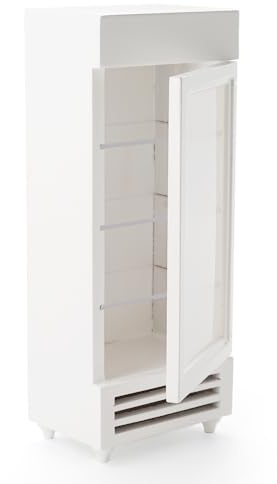 Odoria 1/12 Miniatur Küche Kühlschrank Puppenhaus Zubehör, Weiß