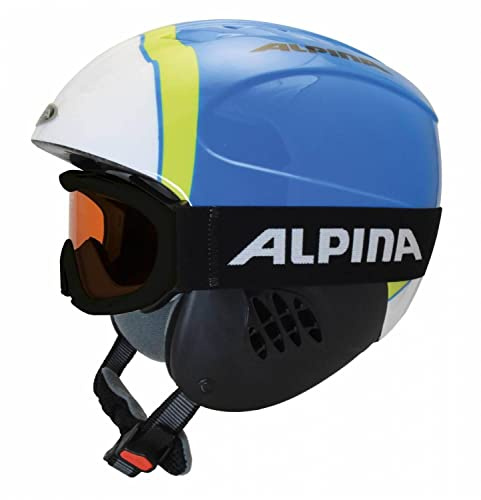 ALPINA Kinderskihelm Carat mit Skibrille Ruby S