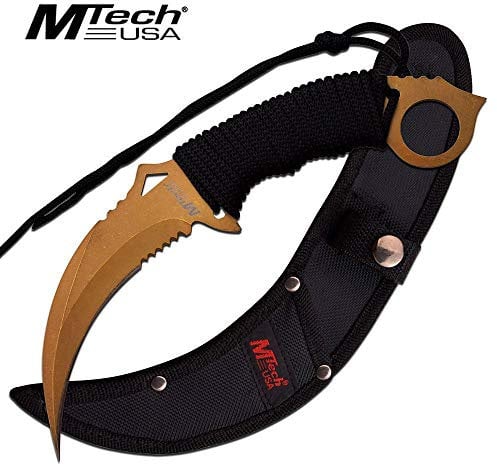 MTech USA - Outdoor Messer - MT-20-76GD - Gesamtlänge: 29 cm , Klingenlänge: 10 cm Klingenstärke : 3mm