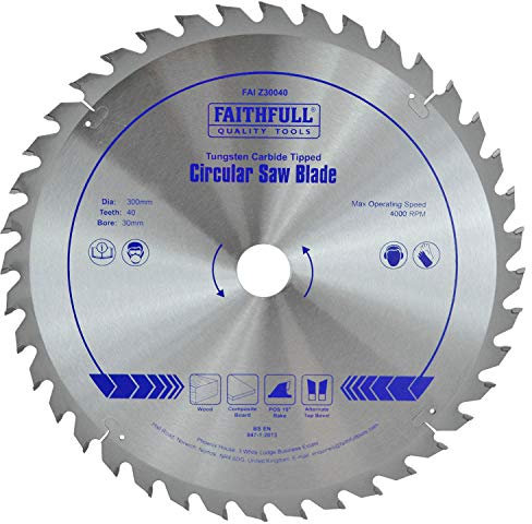 Faithfull TCT Circ Saw Blade 300 X 30 X 40T