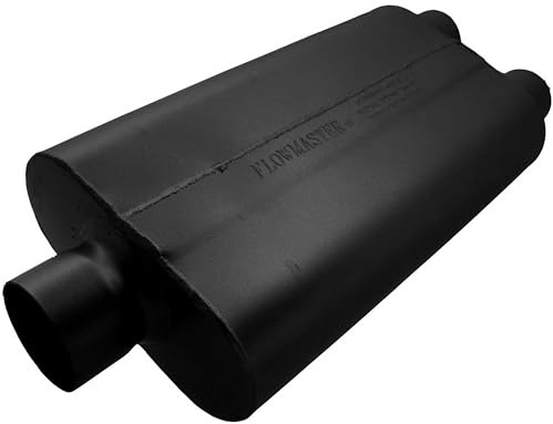 Flowmaster 50 Series Delta Flow Chambered Muffler – 3.00” - Center In/Dual Out – Moderate Sound – 16G - Aluminized Steel – Perfect for daily-driven Performance Vehicles and Passenger Cars (9430502)