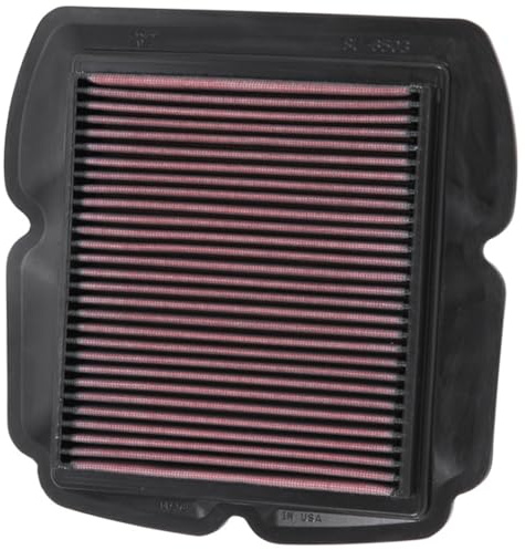 K&N SU-6503 Motorrad K&N Tausch-Luftfilter | kompatibel mit Suzuki SV650/S 2003-2009 SV1000/S 2003-2007 (SU-6503)