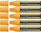 Schneider Maxx 260 Kreidestift (5 + 15 mm Strichstärke, feucht abwischbar, wasserbasiert, geruchsneutral) 5er Pack orange
