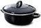 BK Fortalit Emaillierter Stahl Induktionskompatibel 30cm/5L Dutch Oven Bratentopf mit Deckel, Backofen- und Bratensicher bis 230C, Spülmaschinenfest, PFAS-frei, Schwarz