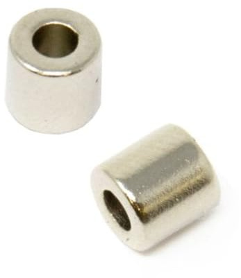 FIRST4MAGNETS Secure and Safe Magnetic Jewellery Clasp for Necklaces and Bracelets - 5mm Dia x 5mm Thick - 0.66kg Pull - 1 Pair (Silver)