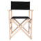 Mueblear 1001 Regie-Stuhl, mit Leinwand und unlackiertem Holz 51,5 x 46 x 86 cm Schwarz
