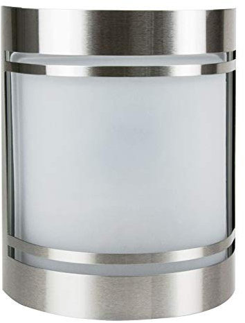 Grafner Design Edelstahl Wandlampe mit 1x E27 Fassung, IP44 Wand Außenleuchte, 180° Lichtschein, für außen und innen, Wandleuchte Lampe Außen Hoflampe rund halbrund