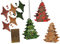 alles-meine.de GmbH XL BASTELSET Weihnachtskalender - 24 Tannenbäume zum Aufhängen/Hinstellen + Befüllen incl. Namen - selber Basteln - für Erwachsene/Kinder/Mädchen Jungen..