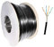 RosenetSys Premium Double Jacket 'Tough' 100 Metres Cat5e UTP External SOLID COPPER Lined Network Cable Outdoor Coiled Reel BLACK Cat 5e (100m)