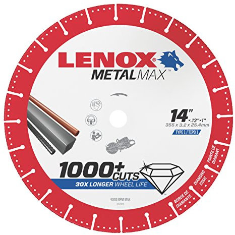 Lenox Tools 1972932 METALMAX Diamond Edge Cutoff Wheel, 14 x 1