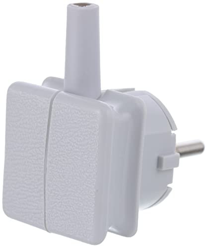 Schneider Electric 120963 Bruchgeschützter SCHUKO Stecker, 250 V, Grau
