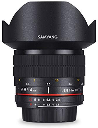 SAMYANG Obiettivo AE 14 mm f/2.8 ED IF UMC Aspherical - grandangolare per fotocamere digitali Nikon F colore: Nero
