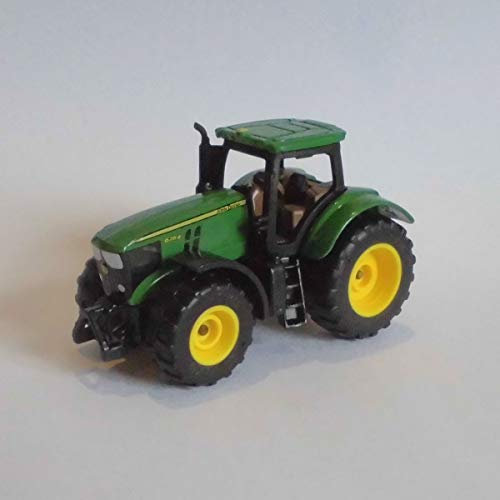 Siku 1064, John Deere 6250R Traktor, Metall/Kunststoff, Grün, Inkl. Anhängerkupplung, Räder mit gummierten Reifen
