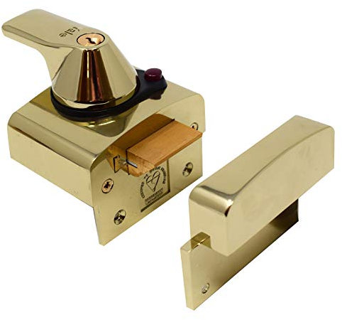 Yale B-BS2-BLX-PB-40 BS2 British Standard Nightlatch, High Security Approved by Insurance Companies, Brasslux, 40 mm