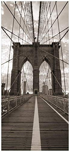 posterdepot Türtapete Türposter Brooklyn Bridge in New York - Größe 93 x 205 cm, 1 Stück, ktt0280